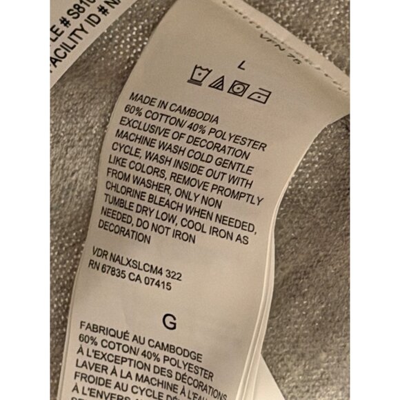 Nautica Mens Navtech V-Neck Sweater Sz Large Grey sweater. NWT - Picture 4 of 12